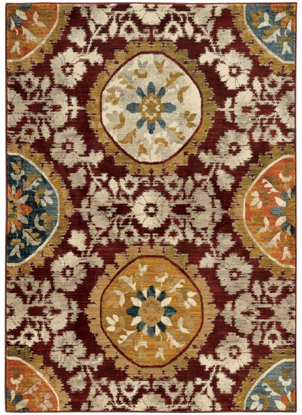 Oriental Weavers Sedona 6366a Red Collection
