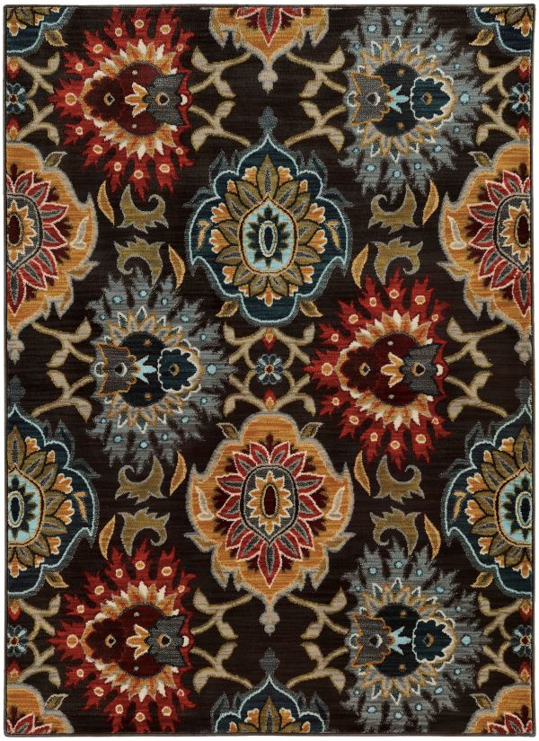 Oriental Weavers Sedona 6369d Charcoal Collection