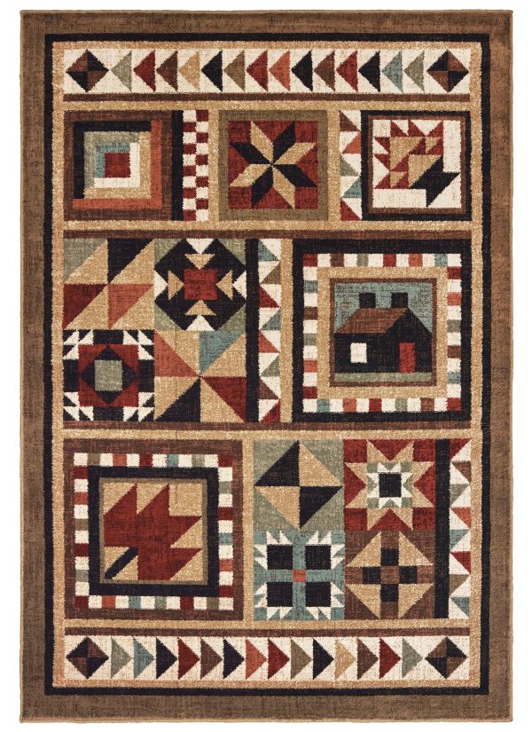 Oriental Weavers Woodlands 9596a Brown Collection