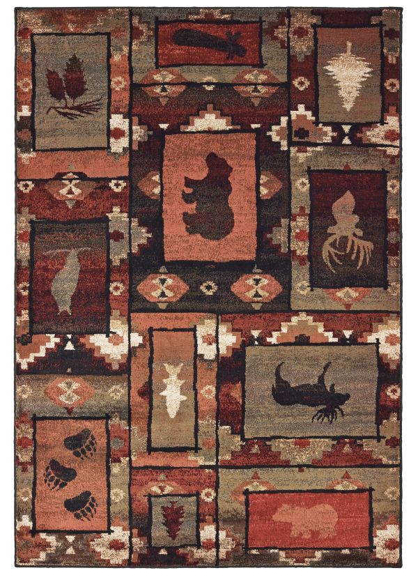 Oriental Weavers Woodlands 9601d Brown Collection