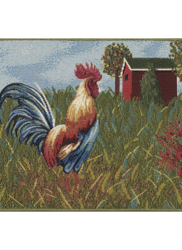 Liora Manne Esencia Rooster Farm Blue Collection