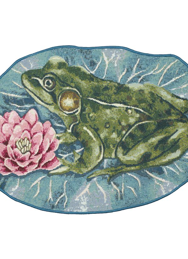 Liora Manne Esencia Frog And Lotus Green 3'3" x 2'1" Collection