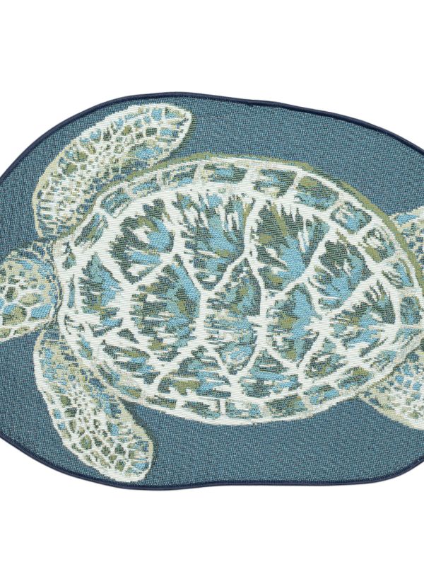 Liora Manne Esencia Seaturtle Blue 3'3" x 2'1" Collection