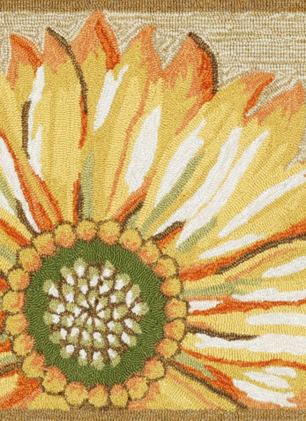 Liora Manne Frontporch Sunflower Yellow Collection