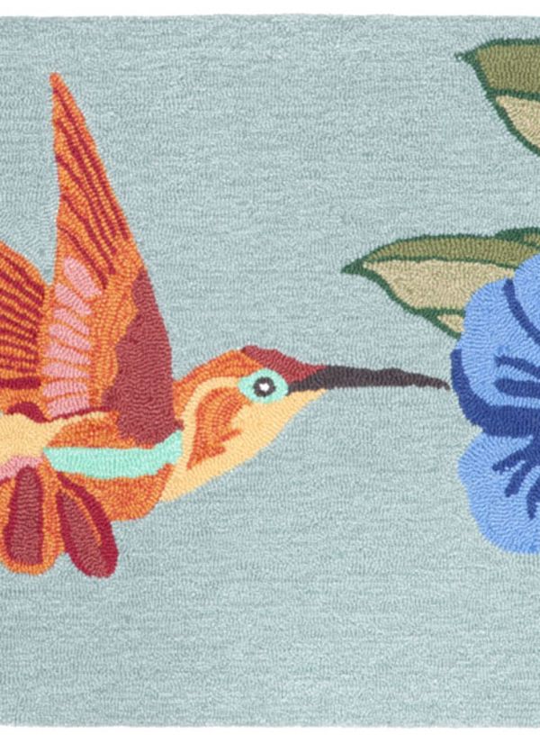 Liora Manne Frontporch Hummingbird Sky Collection