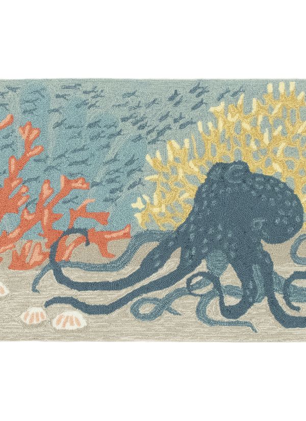 Liora Manne Frontporch Octopus Ocean Collection