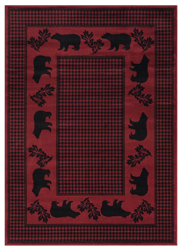 United Weavers Highlands Bear March Red Collection