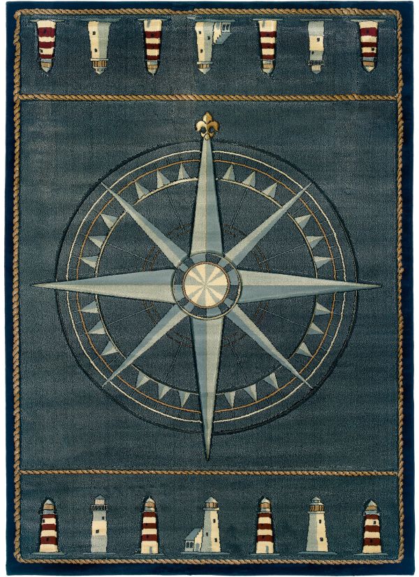 United Weavers Contours Compass Rose Smoke Blue Collection