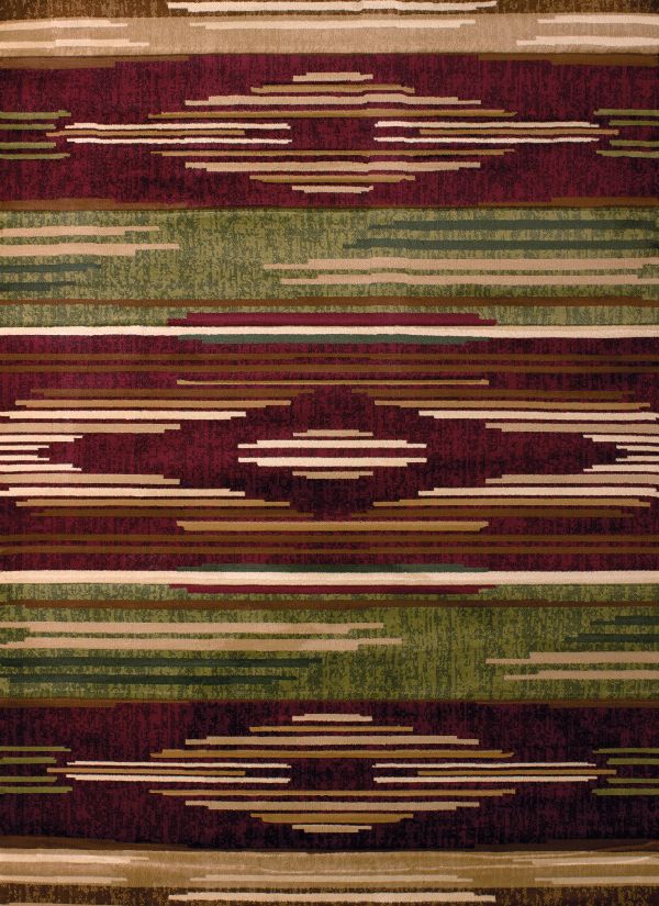 United Weavers Contours Native Chic Burgundy Collection