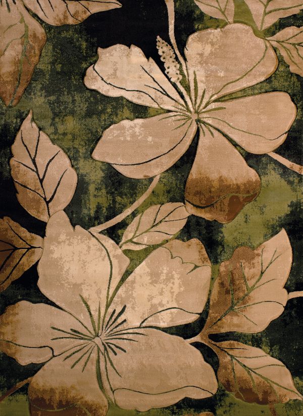 United Weavers Contours Floral Canvas Green Collection