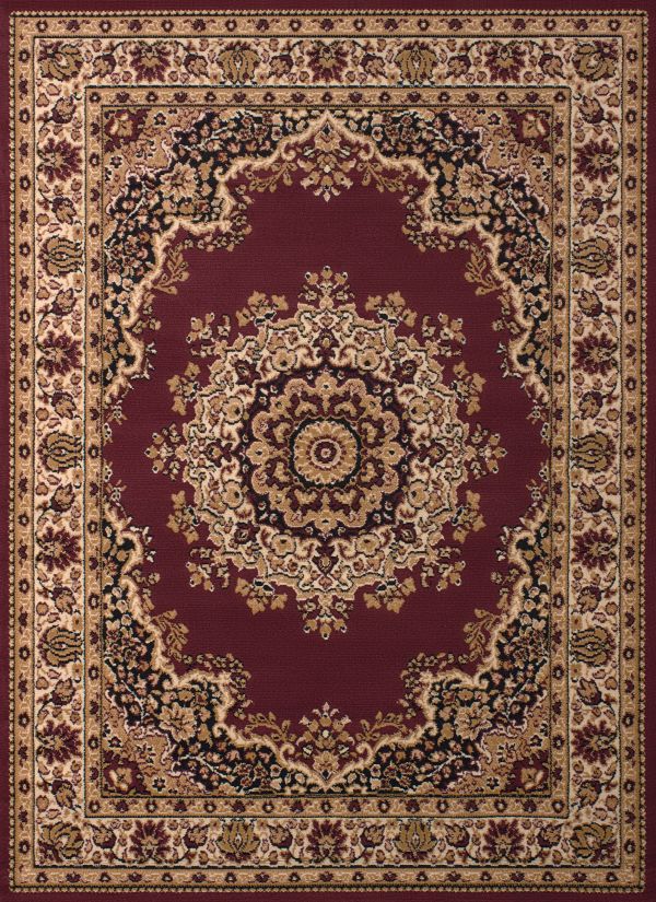 United Weavers Dallas Floral Kirman Burgundy Collection