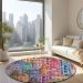 Addison Rugs Chantille Red 8'0" x 8'0" Round Room Scene