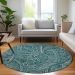 Addison Rugs Chantille Teal 8'0" x 8'0" Round Room Scene