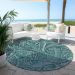 Addison Rugs Chantille Teal 8'0" x 8'0" Round Room Scene