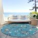 Addison Rugs Chantille Teal 8'0" x 8'0" Round Room Scene