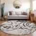 Addison Rugs Chantille Gray 8'0" x 8'0" Round Room Scene