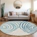 Addison Rugs Chantille Teal 8'0" x 8'0" Round Room Scene