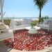 Addison Rugs Chantille Red 8'0" x 8'0" Round Room Scene