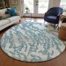Addison Rugs Chantille Teal 8'0" x 8'0" Round Room Scene
