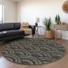 Addison Rugs Chantille Black 8'0" x 8'0" Round Room Scene