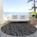 Addison Rugs Chantille Black 8'0" x 8'0" Round Room Scene