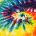 Mohawk Prismatic Tie Dye Swirl Rainbow Room Scene