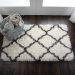 Nourison Home Luxe Shag Ivory/Charcoal Room Scene
