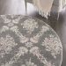 Nourison Home Tranquil Grey/Pink 5'3" x Round Room Scene