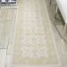 Nourison Home Zephyr Ivory/Green 2'3" x  8' Runner Room Scene