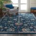 Nourison Home Fusion Navy/Pink 9'6" x 13' Room Scene