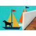 Liora Manne Frontporch Sailing Dog Blue Room Scene