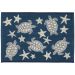 Liora Manne Esencia Turtle And Stars Navy Collection