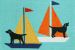 Liora Manne Frontporch Sailing Dog Blue Collection