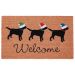 Liora Manne Natura Three Dogs Holiday Natural 1'6" x 2'6" Collection