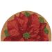 Liora Manne Natura Poinsettia Natural 1'6" x 2'6" Half Circle Collection