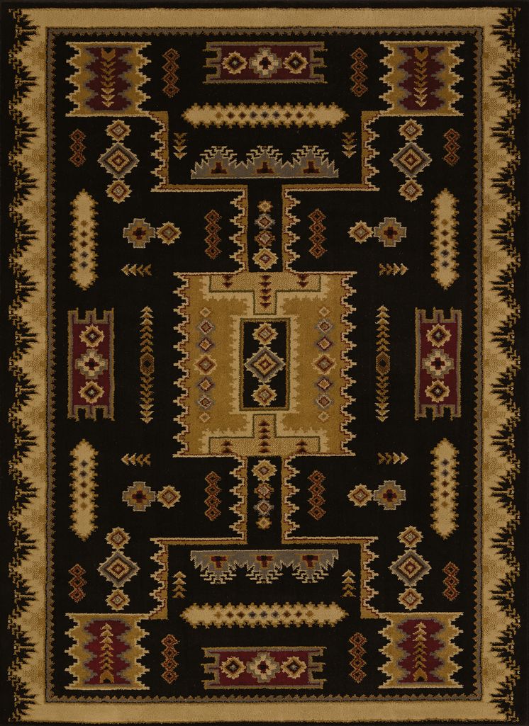 Gold United Weavers of America Affinity Bear Cave 5'3 x 7'2 Rug 