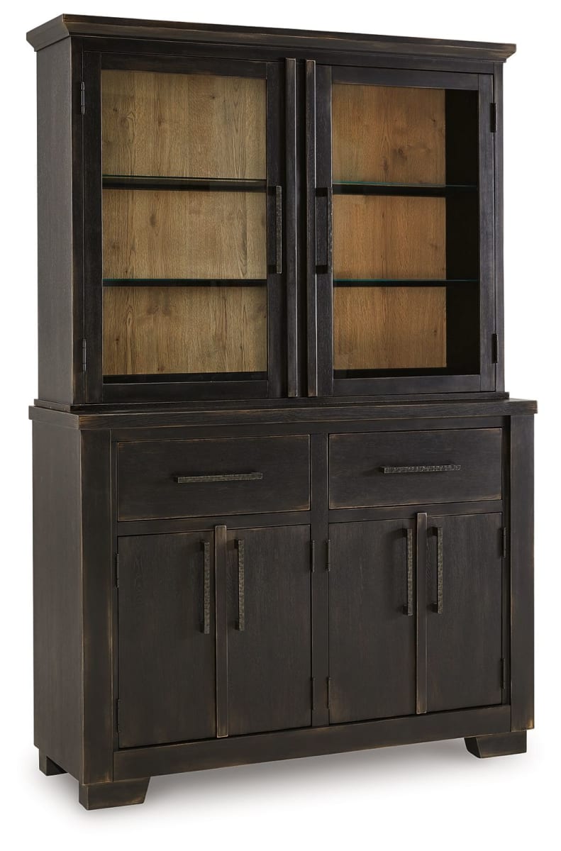 Galliden Buffet & Hutch - Black/Brown - (D841D3) Galliden Buffet & Hutch - Black/Brown - (D841D3)