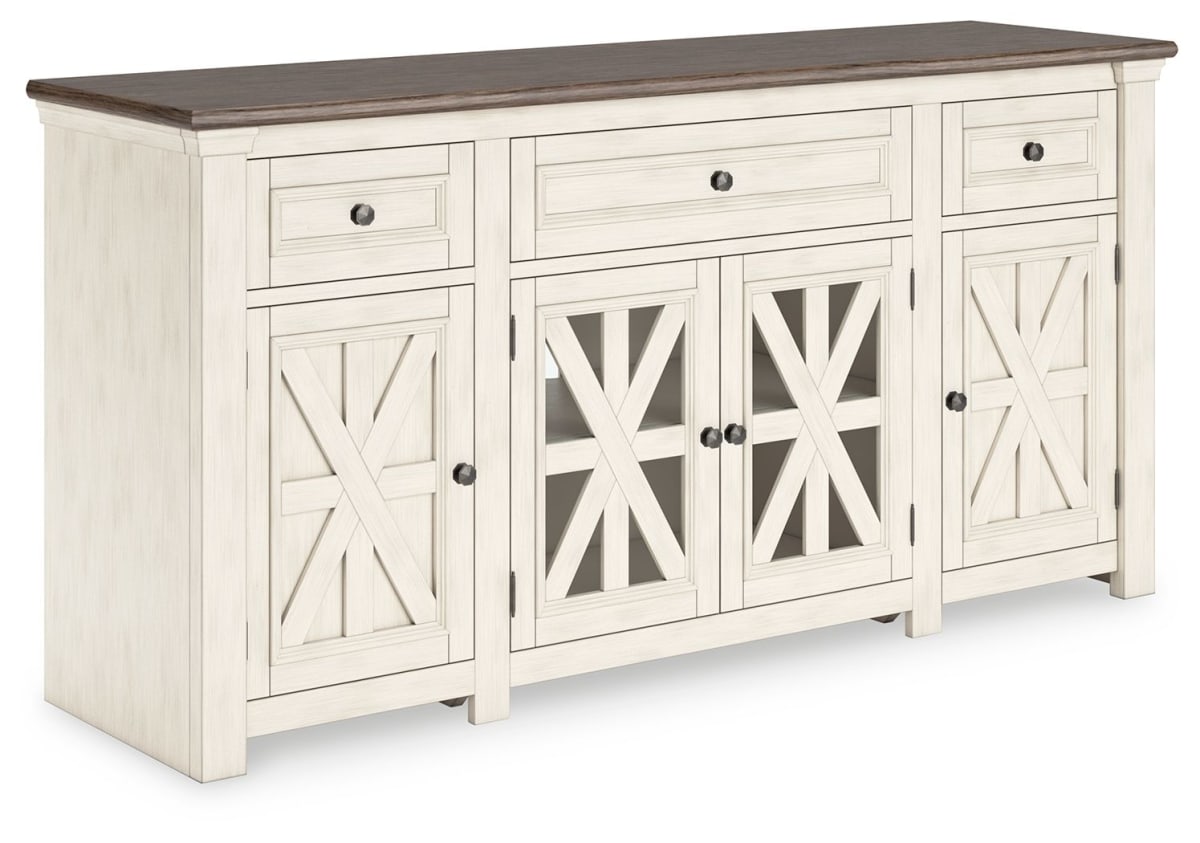 Bolanburg TV Stand - White/Weathered Gray