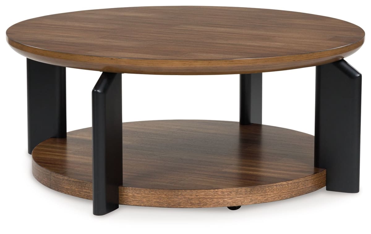 Kraeburn End Table - Brown/Black Kraeburn End Table - Brown/Black