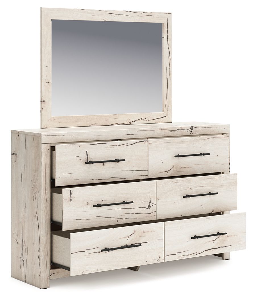 Lawroy 6 Piece King Storage Bedroom - Light Natural
