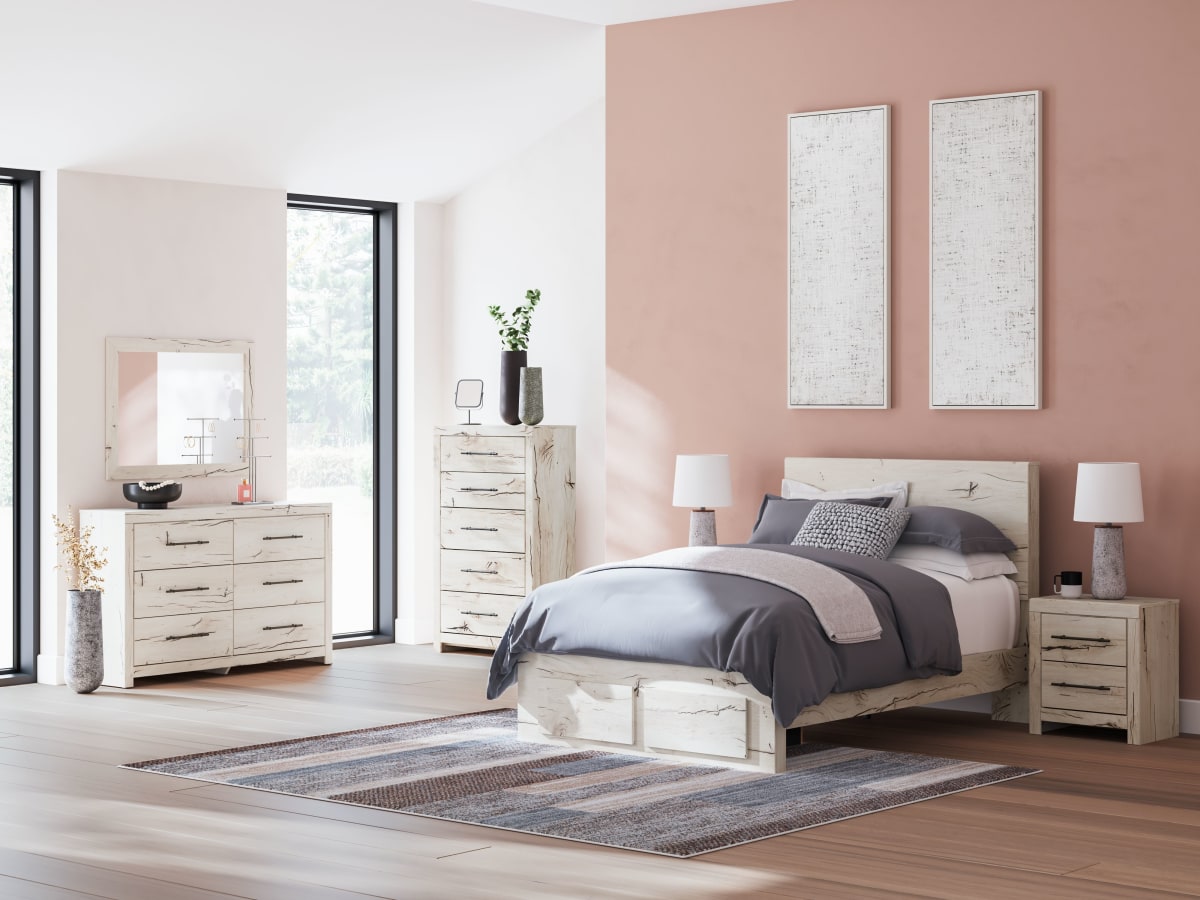 Lawroy Panel Bed - Light Natural Lawroy Panel Bed - Light Natural