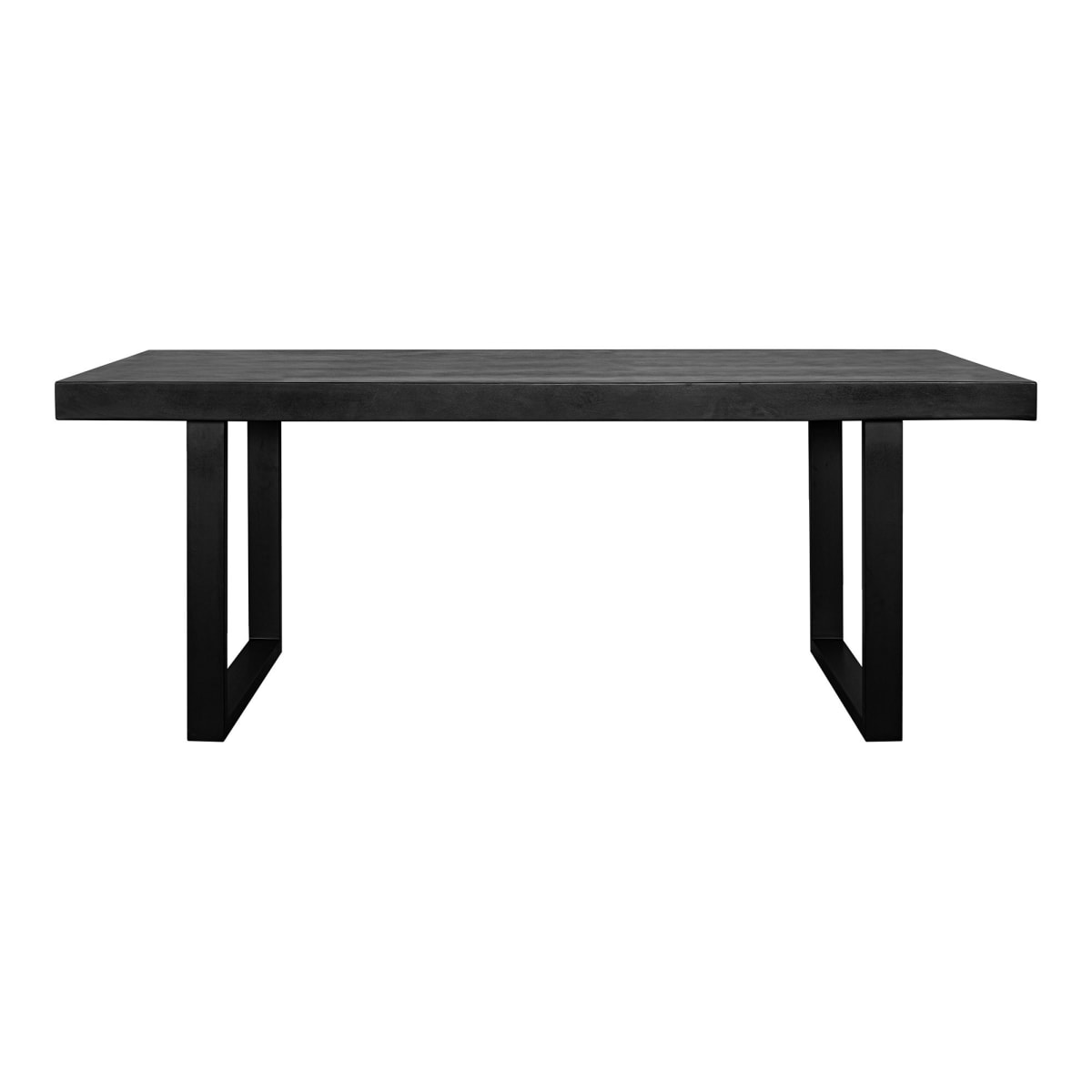Concrete dining table with black legs discount
