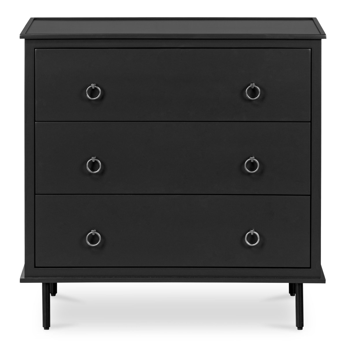 Reagan - 3 Drawer Nightstand - Black JU-1007-02