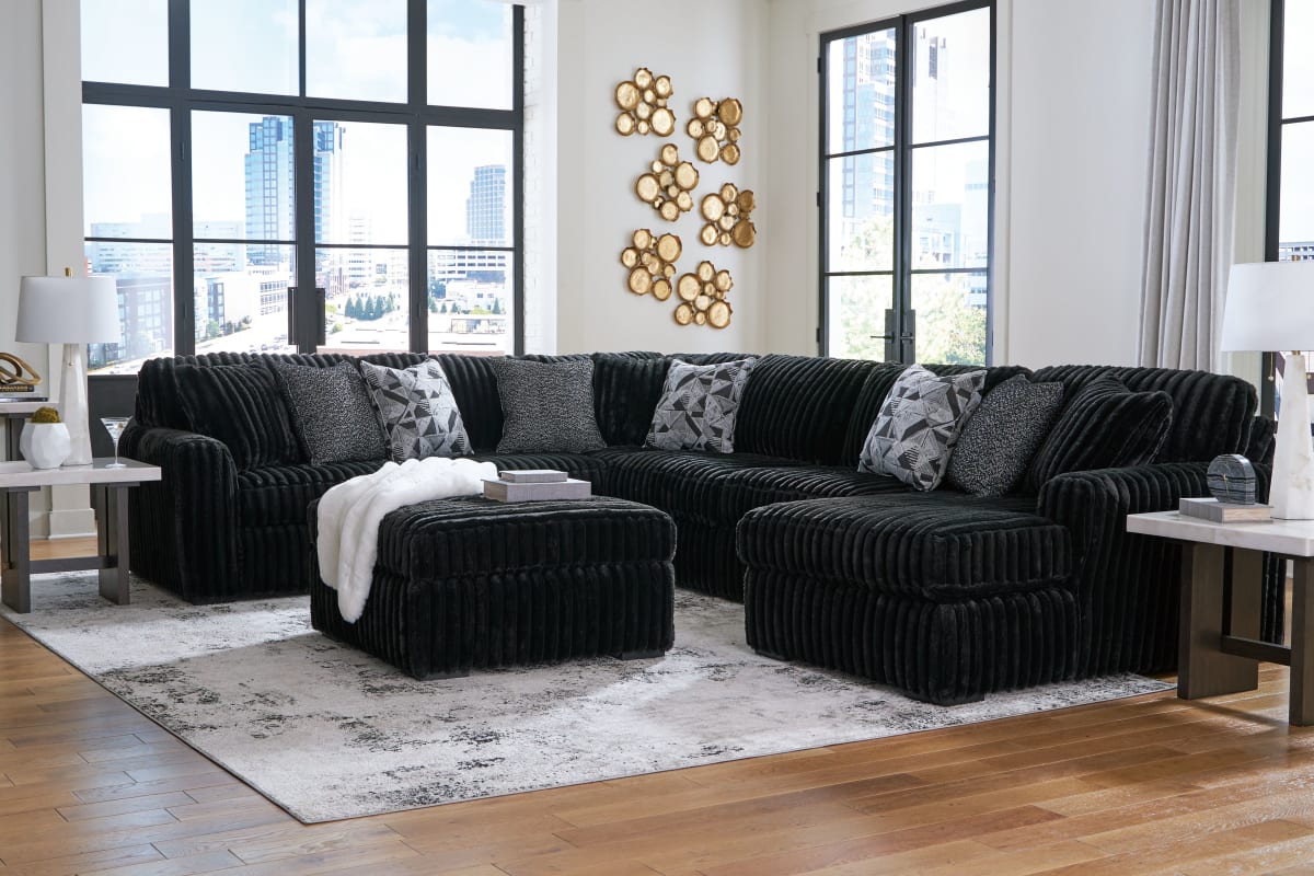 Midnight-Madness Super Chaise - Onyx