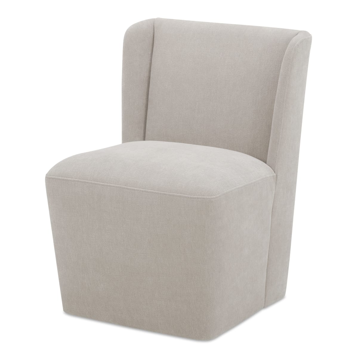 Performance fabric dining chair (Cormac Rolling Dining Chair Performance Fabric Helio Oyster KQ)