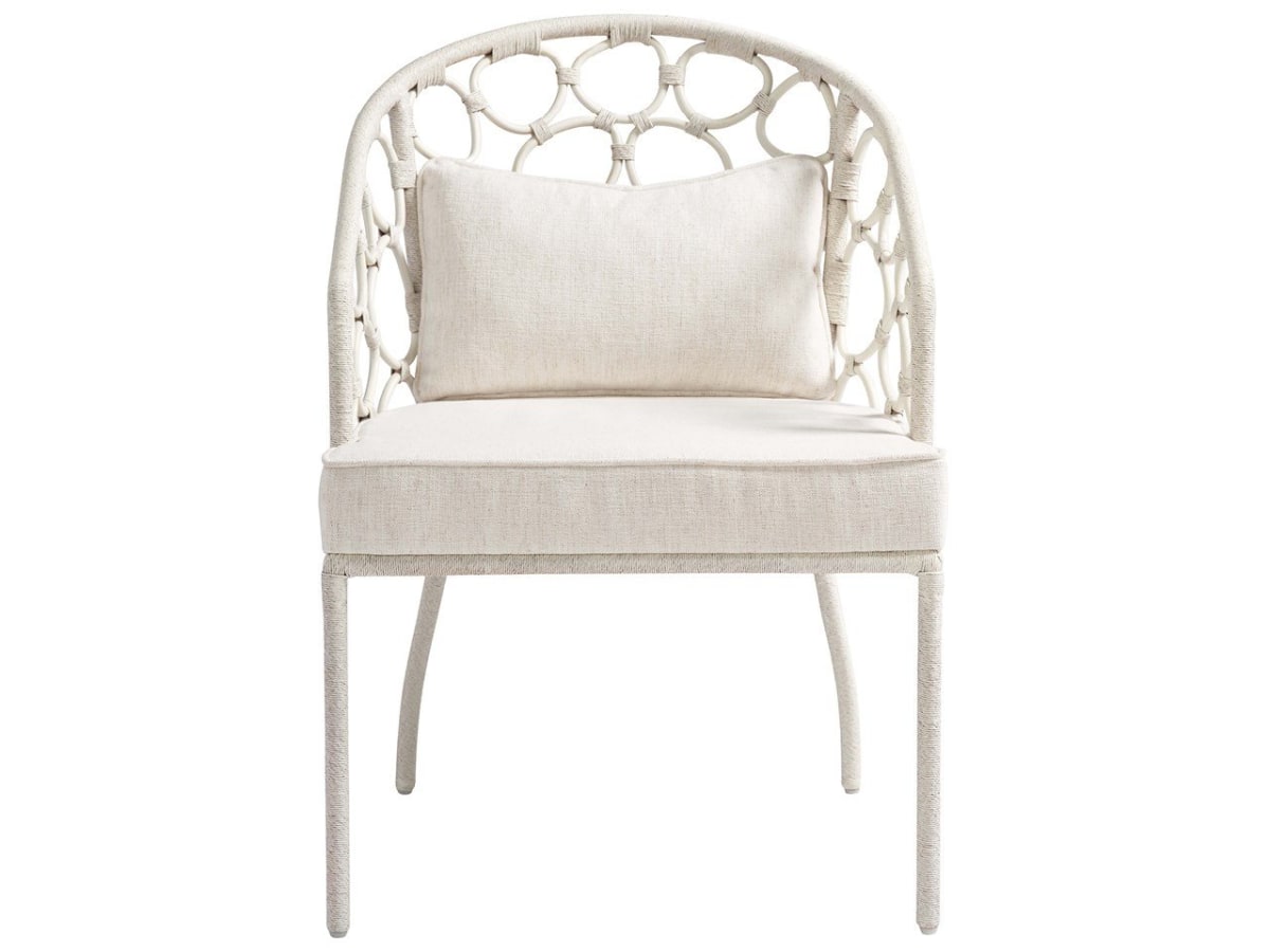 Pebble Fabric/Rattan Dining Chair - Thumbnail 3