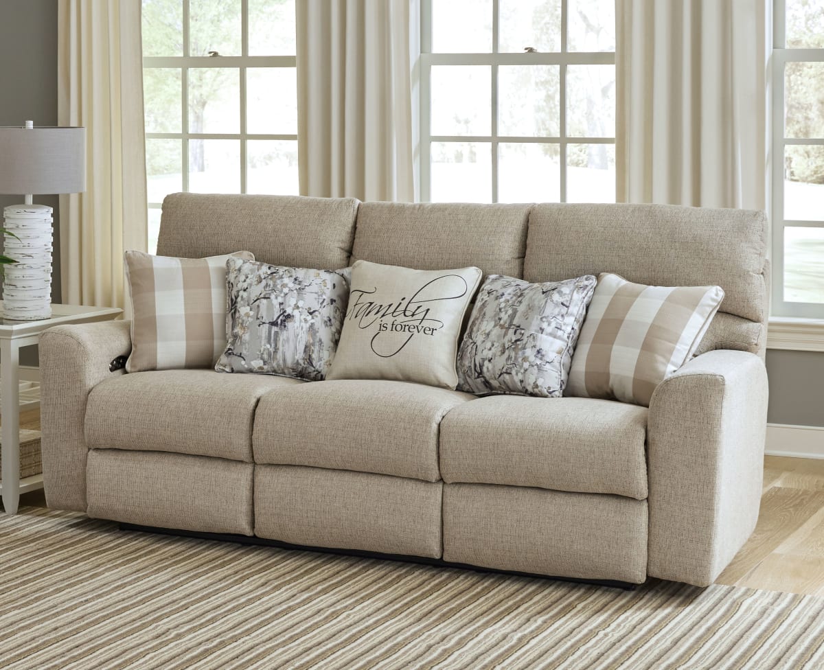 Reclining sofa with adjustable headrest new arrivals