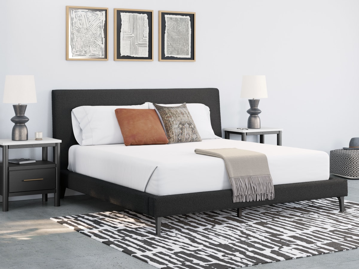 Cadmori Upholstered Bed - Black Cadmori Upholstered Bed - Black