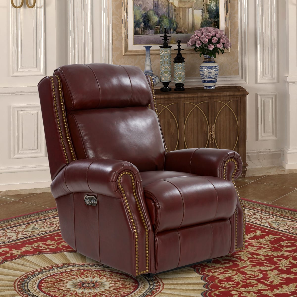 Barcalounger blair big & tall cheap power recliner power headrest leather