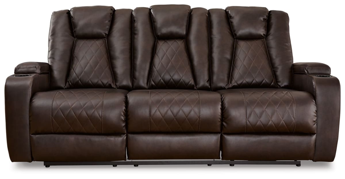 Mancin - Chocolate - Rec Sofa W/Drop Down Table 2970389